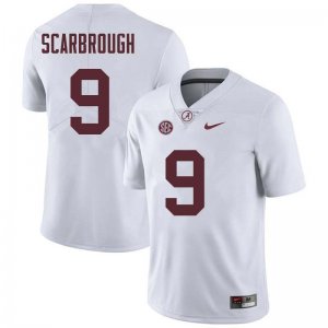 NCAA Men's Alabama Crimson Tide #9 Bo Scarbrough Stitched College Nike Authentic White Football Jersey RX17N85TF